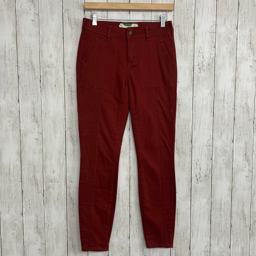 Anthropologie Ankle Length Pants Size 26 Mid Rise Minimalist Cotton Basic